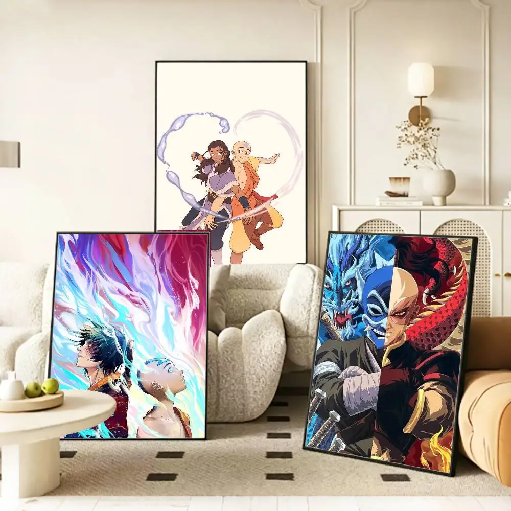 Fantasy A-Avatar The Last Airbender  Poster HD Self Adhesive Waterproof Wall Art Ideal for Home Office Dorm Gift