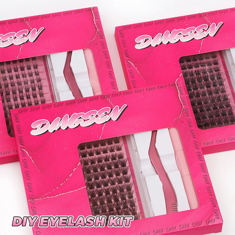DINGSEN Wimpernverlängerungsset, DIY Make-up, Wimpern, individuelles Wimpern-Set, Bindung und Dichtungsset, Cluster-Wimpernverlängerung, Schönheitswerkzeuge – Detail 2