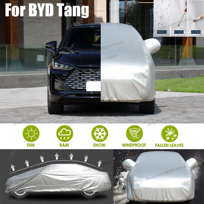 

For BYD Tang Auto parts Anti snow Anti dust Sunscreen Anti-uv Anti peeling paint And Anti Rainwater 210t car cover Car cover