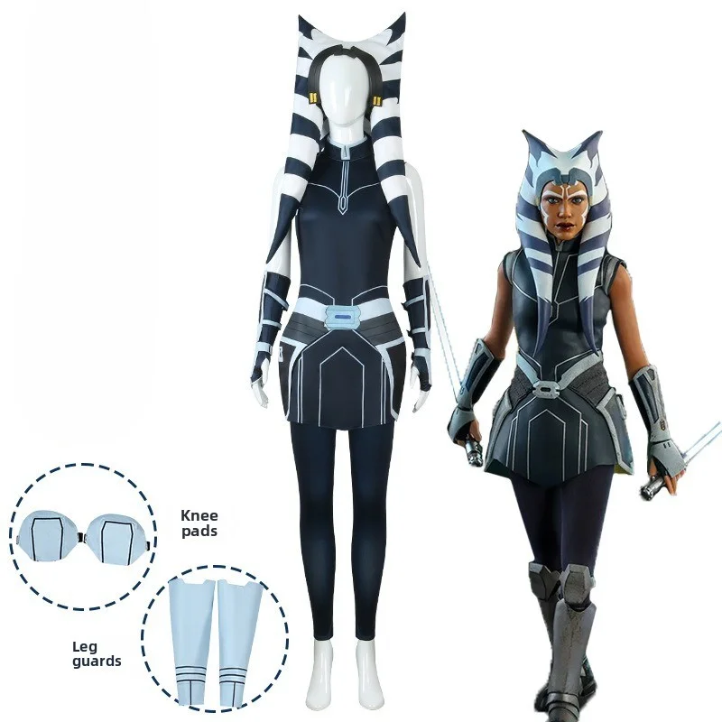 أزياء أهسوكا تانو للبالغين والأطفال، قبعة محشوة ناعمة، ديكور الهالوين للنساء للعب الأدوار