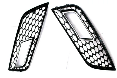 

One Pair of 2PCS Honeycomb Vented Chrome Trim Fog Light Grille For Audi A4 B8.5 Models (B8 facelift) Not for S-line or S4 bumper