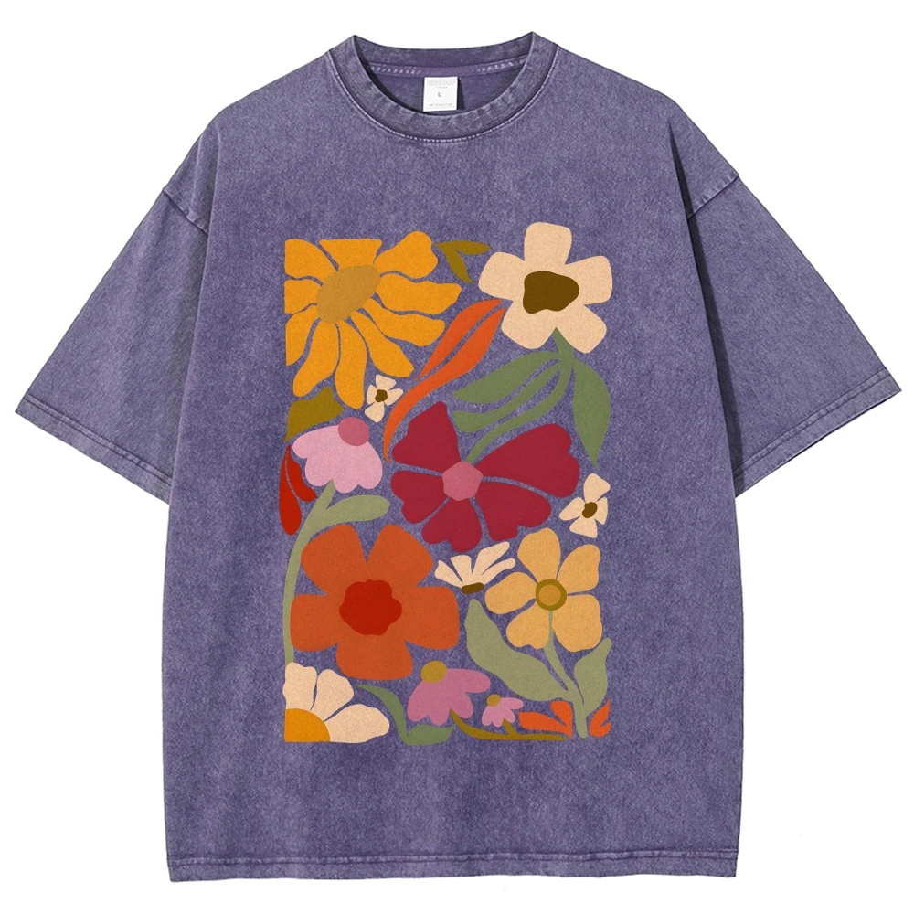 Flowers Tshirt Boho Wildflowers Shirt Floral Nature Shirt Art Nouveau Art Deco Shirt Women Flowers Lover Graphic Tee Shirt