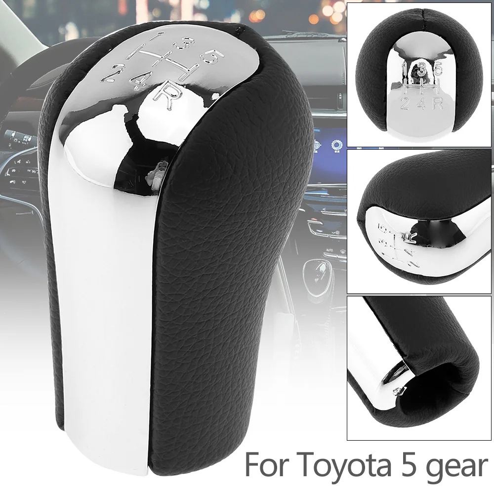 

5 Speed ABS Plastics+Leather Manual Transmission Gear Shift Handball Knob for Toyota Corolla RAV4 / Verso / Avensis / Yaris