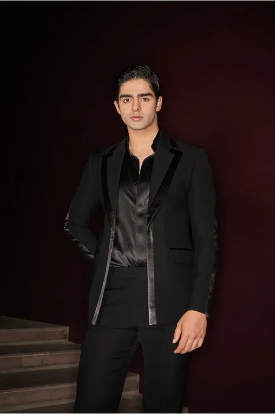 

Black Men Suit Set 2 Pcs Blazer+Pants Trousers Designer Cotton Customized Formal Office Jacket Wedding Tuxedos Prom Coat