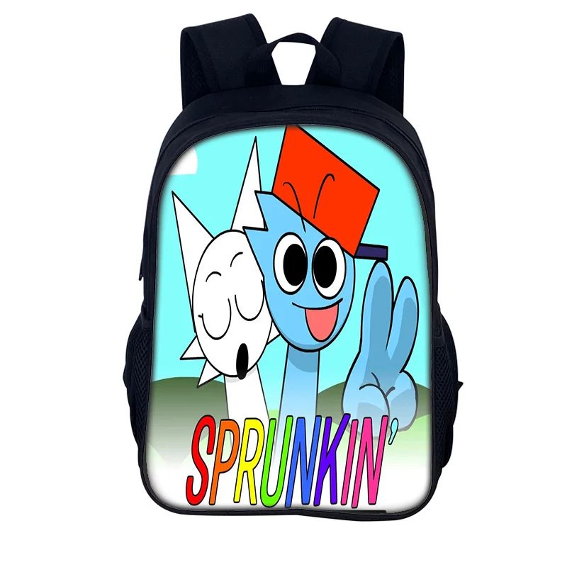 الكرتون Sprunki حقيبة المدرسة Incredibox Sprunki حقيبة مدرسية على ظهره Mochila طالب الظهر حقيبة ظهر للبنين فتاة أفضل هدية