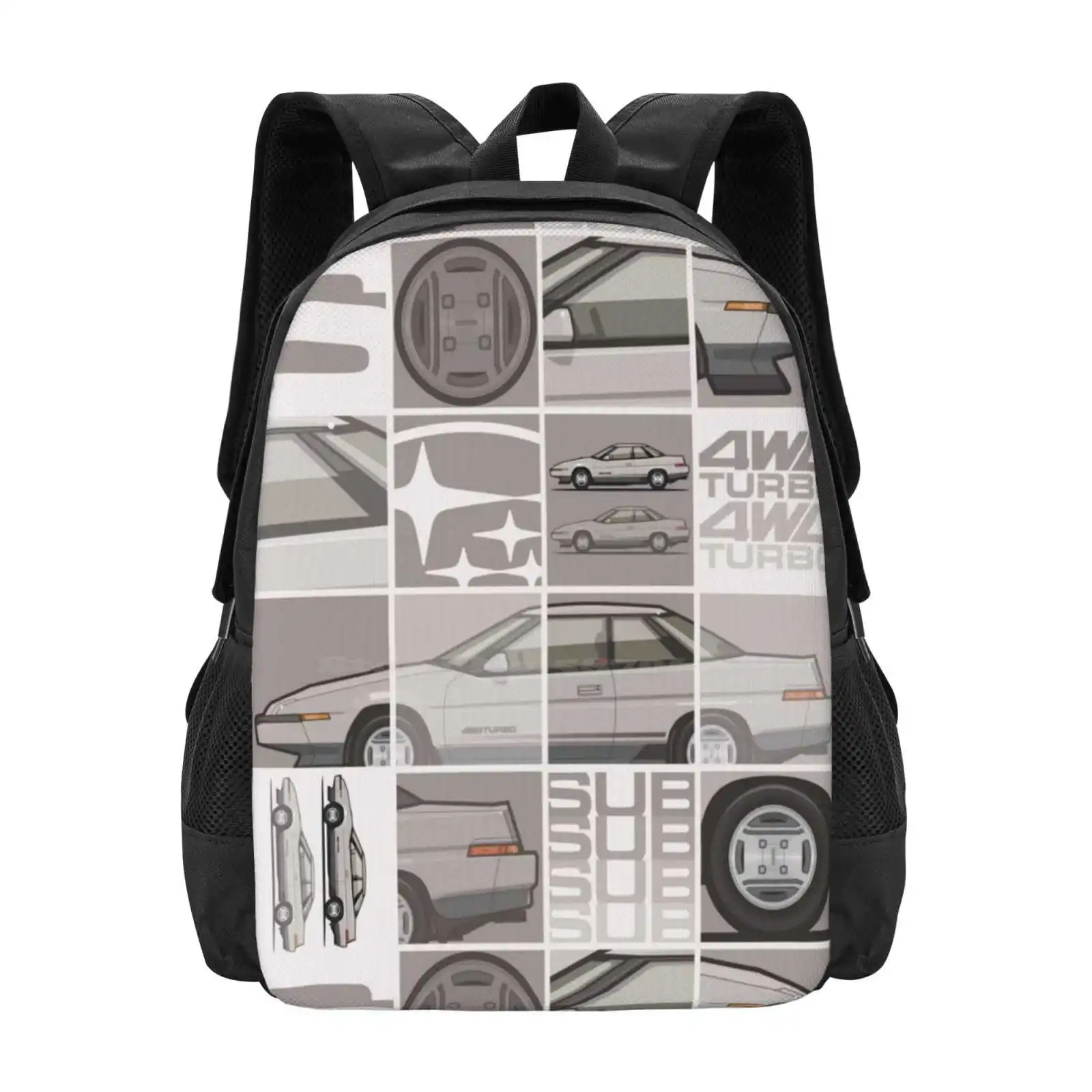 

Alcyone Xt-Turbo Vortex Silver Backpack For Student School Laptop Travel Bag Wonder Wedge Jdm Subie 4Wd H6 Xt6 Turbo 80S