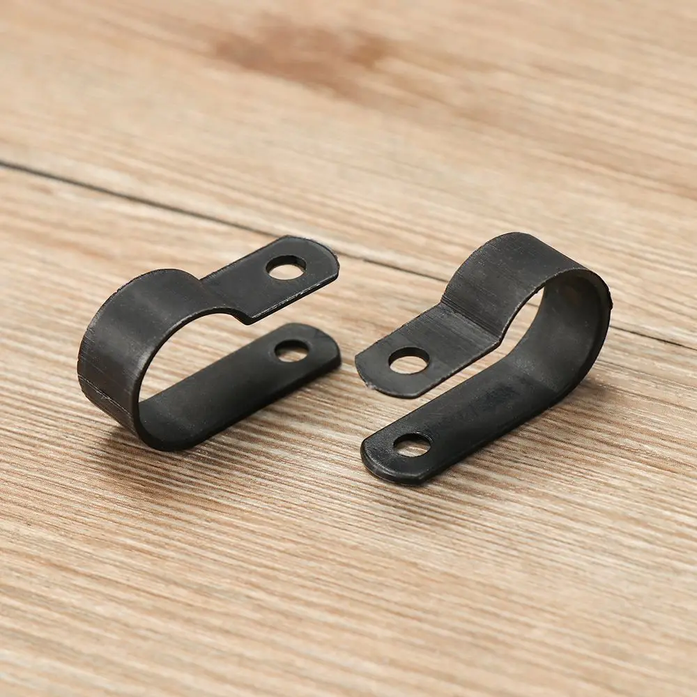 100PCS High quality Hardware Metal Useful Wiring Hose Fasteners R-Type Clip Nylon Cable Clamp Pipe Mounting Fix