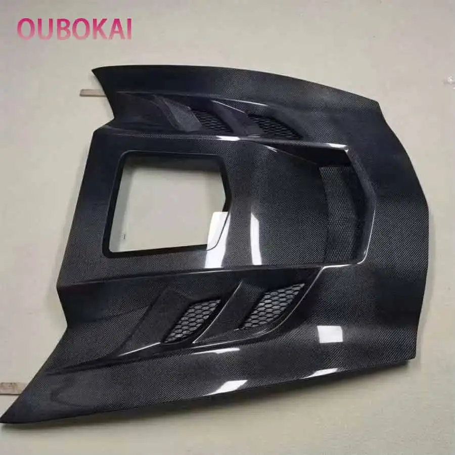 For Chevy corvette C7 Z06 Carbon Fiber Hood Engine Cover Hood Car Headliner Hood Cover 2014-2019 Upgrade body kit
