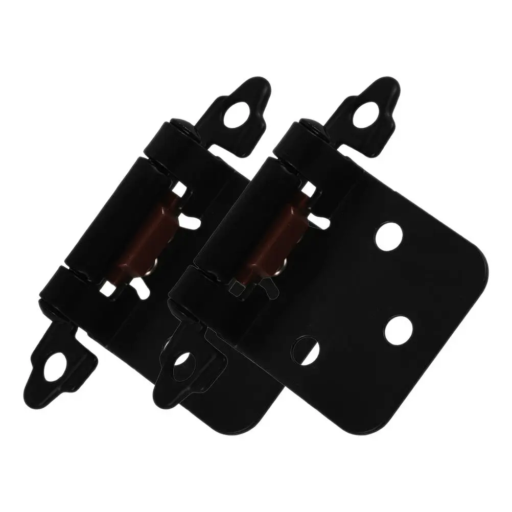 2Pcs Half-Overlay Self-Closing Cabinet Door Hinges Steel Furniture Rv Cabinet Hardware Heavy Duty Hinges for Trailer Camper