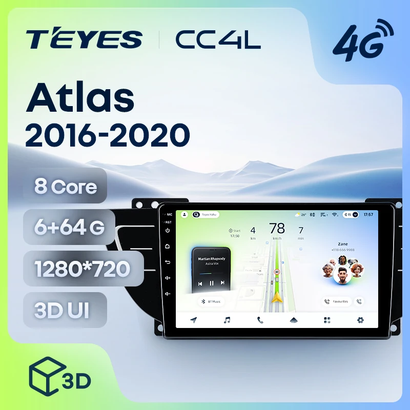 TEYES CC4L For Geely Emgrand X7 Sport Atlas NL-3 2016-2020 Auto 2DIN Autoradio Car play Radio Multimedia Stereo