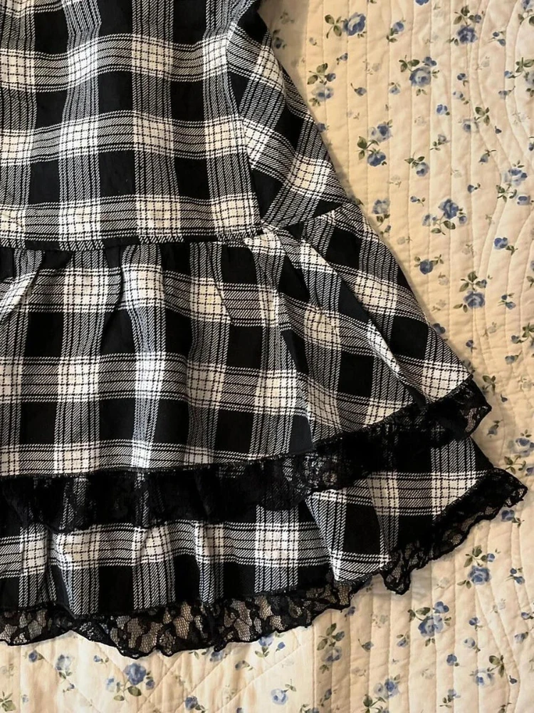 فستان نسائي صيفي بتصميم كلاسيكي أمريكي على طراز Preppy ياباني كاواي حلو لوليتا تصميم للحفلات فستان قصير أنيق ملابس نسائية