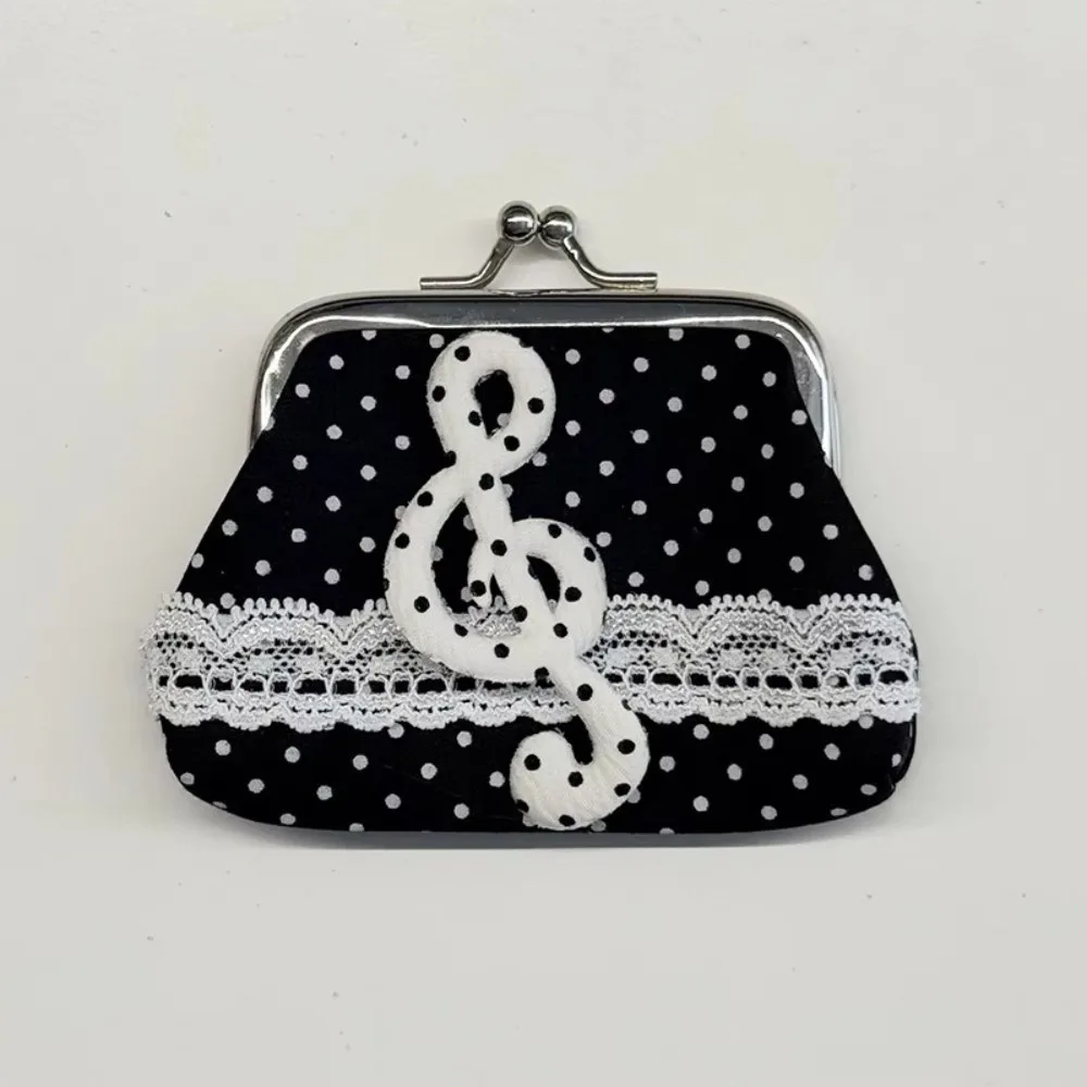Porte-monnaie en dentelle fait main, motif à pois ondulés, motif rose, petit portefeuille, artisanat vintage, style Y2k, sac à suspendre pour femmes, cadeau