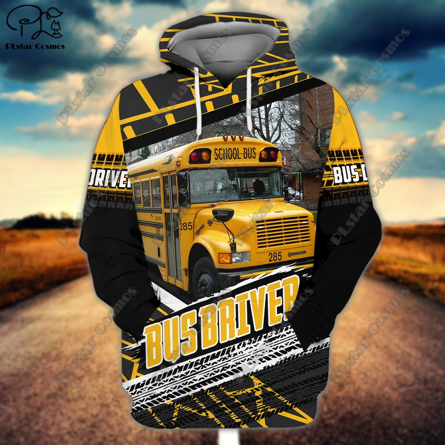 3D printing new car series truck school bus tractor art unisex clothing fun casual hoodie/sweatshirt/zipper/jacket/T-shirt Q-4