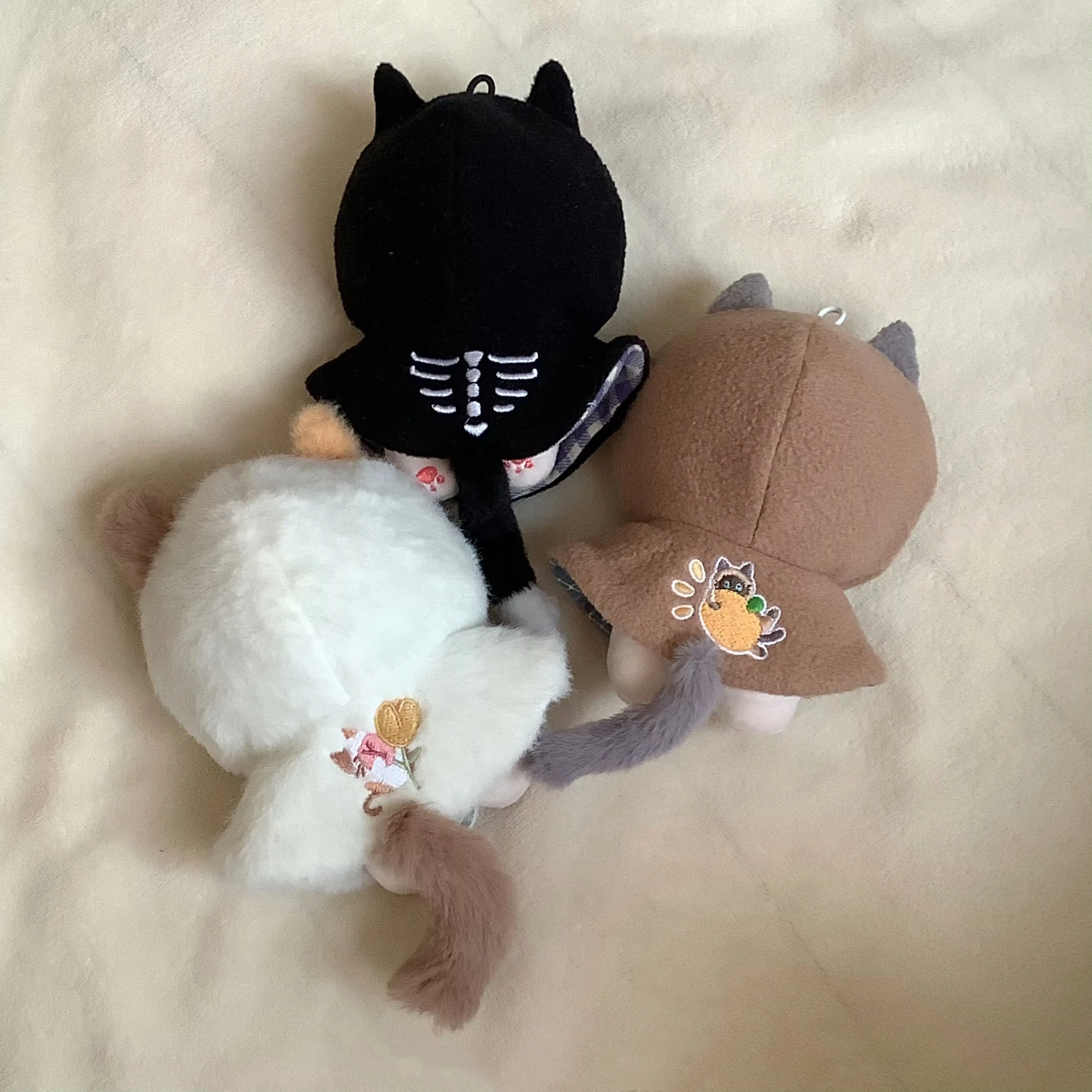 10cm Doll Clothes Cat Ears Tail Cloak Cute Animal Costume Suits Stuffed Plushies Plush Doll Accessories Anime Toy For Kids Gifts