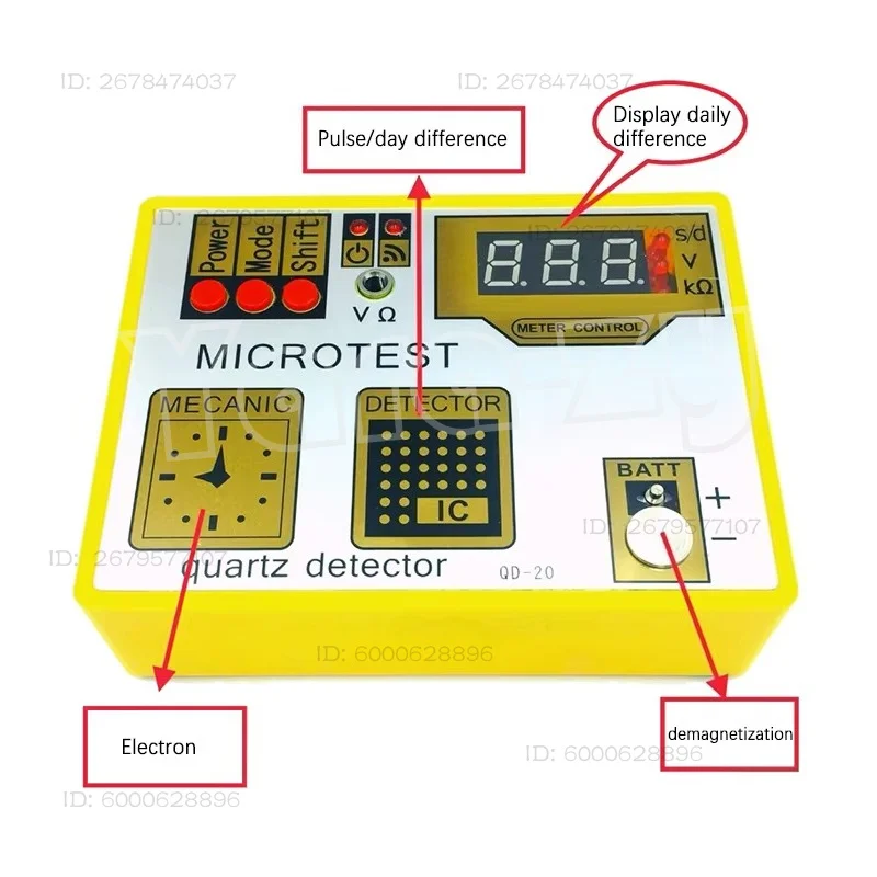 QD-20 Quartz Watch Movement Repair Tool Battery Tester Multi Functional Watch Movement Pulse Tester