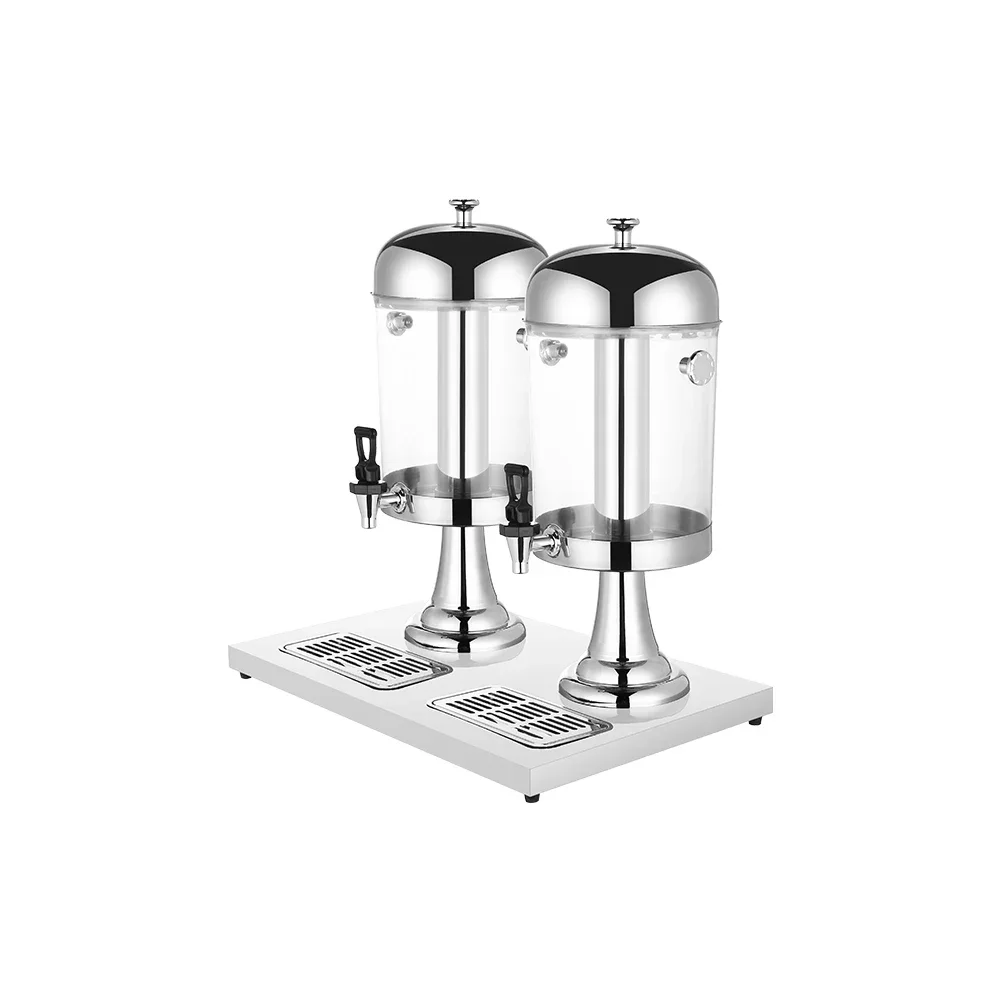 Commercial Equipment Cold Juice Dispenser Beverage Machine  Glass Barrel Body Fruit Drink Dispenser with Base Tap for Restaurant