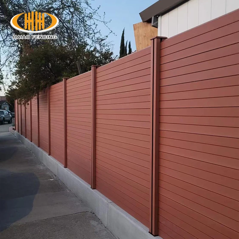 custom.High Quality Waterproof Composite Wood Decking Board Fencing Crack-Resistant WPC Garden Fence Panels Outdoor fo