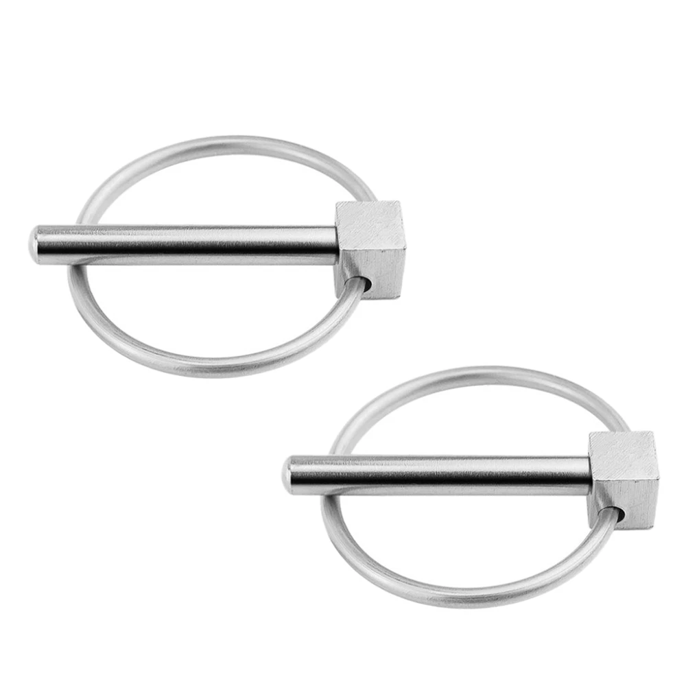 2PCS Stainless Steel 316 Boat Kayak Canoe Trailer Tractor Trolley Caravan Lynch Pins Linch Pin Clips(6mm)