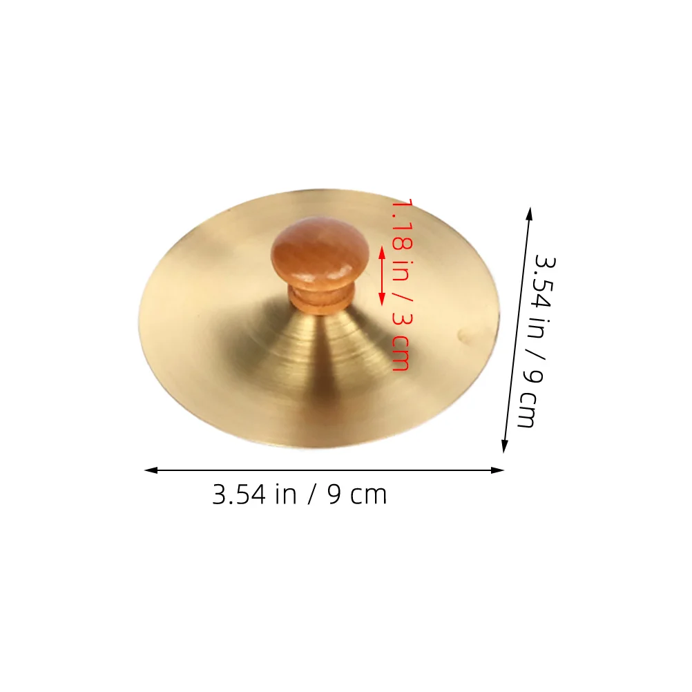 2 قطعة الصنج اليد النحاس خشبية إصبع الصنج أداة قرع صغيرة للرقص الشرقي راقصة الدراما تعليم الموسيقى