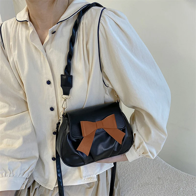 Fashion Womens Purses and Handbags PU Leather Hobo Bags Top Handle Shoulder Bag with Cute Bow Knot Trendy Crossbody Purse Tote