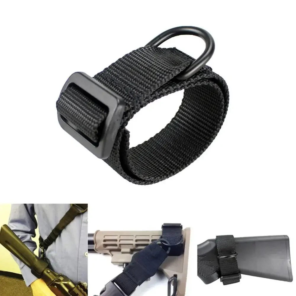

Multifunction Airsoft Tactical ButtStock Sling Adapter Rifle Stock Gun Strap Rope Strapping Belt Mount Hunting for