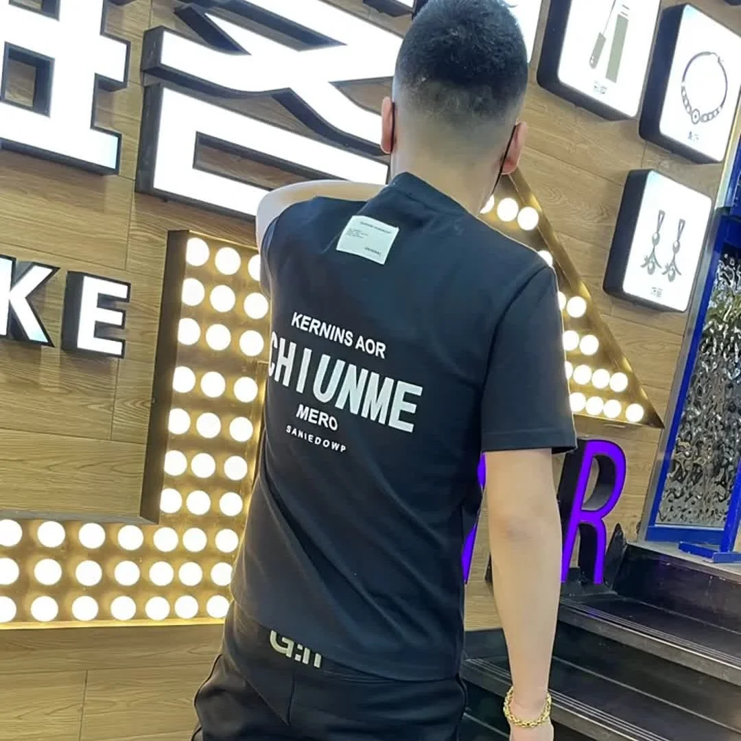 

T Shirt For Men O Neck White Top Rock Alphabet Print Man Tee Shirts Trashy Y2k New In Cheap Clothes And Comfortable Original S