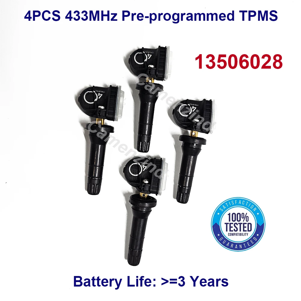 

4Pcs 13506028 13598773 TPMS Tire Pressure Sensor For Opel Astra J k Adam Ampera Antara Insignia Meriva B Corsa D Mocha Zafira C