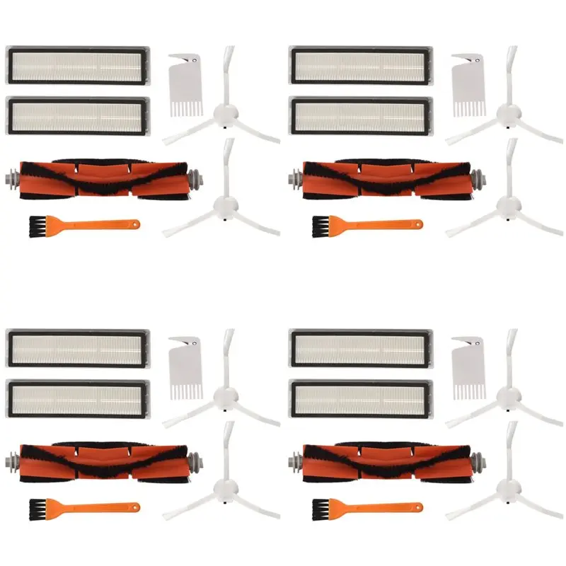 

【618 SUMMER SALE】4 Set For Dreame D9 Robot Vacuum Cleaner Replacement Accessories Main Brush Side Brush HEPA Filter Spare Parts