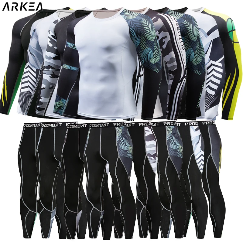 

Спортивный костюм, спортивный костюм, компрессионная рубашка для тренажерного зала, Мужская одежда, быстросохнущая одежда для бега, бега, спортивная одежда, трико для тренировок