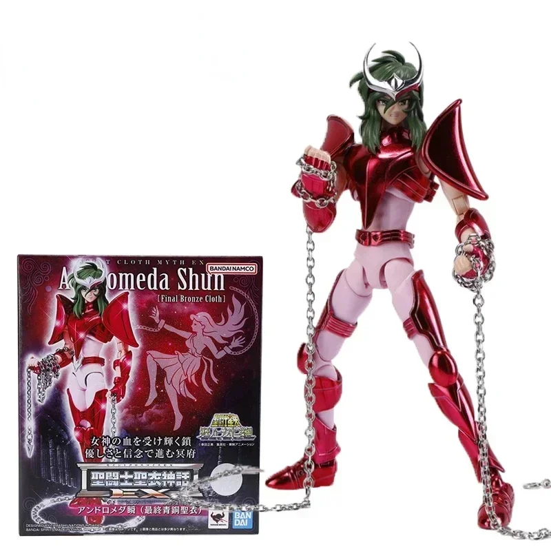 In Stock Bandai Original Buyi Myth EX Animation Model Andromeda Shun Action Figure Final Bronze Cloth Toy Collection Gift