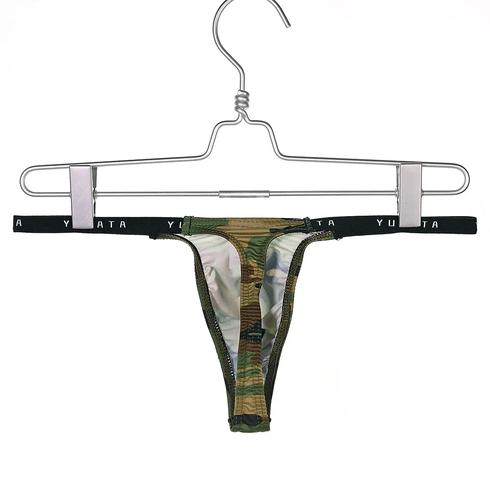 Men Sexy Thongs And G Strings Camouflage Bulge Pouch Bikini Mens Breathable Thong Briefs Panties Homme Slip Enhance T-Back