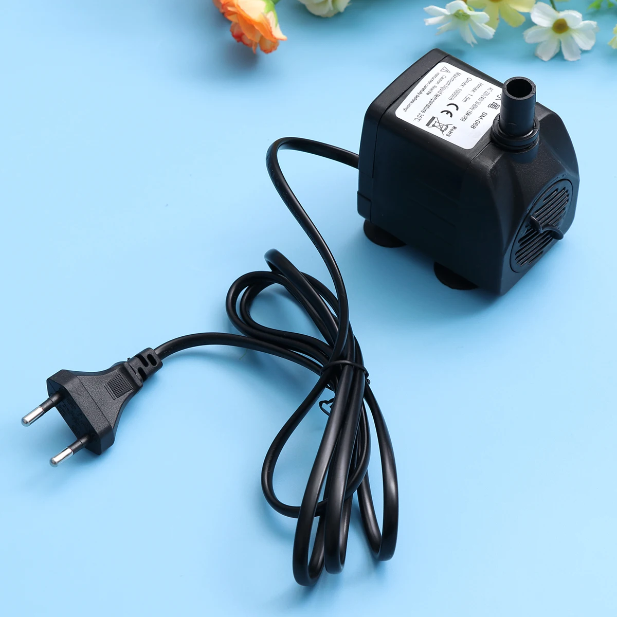 

Mini Powerful Submersible Water Pump with Power Cord for Fountains Ponds Aquarium Fish Tank Statuary with (Black)