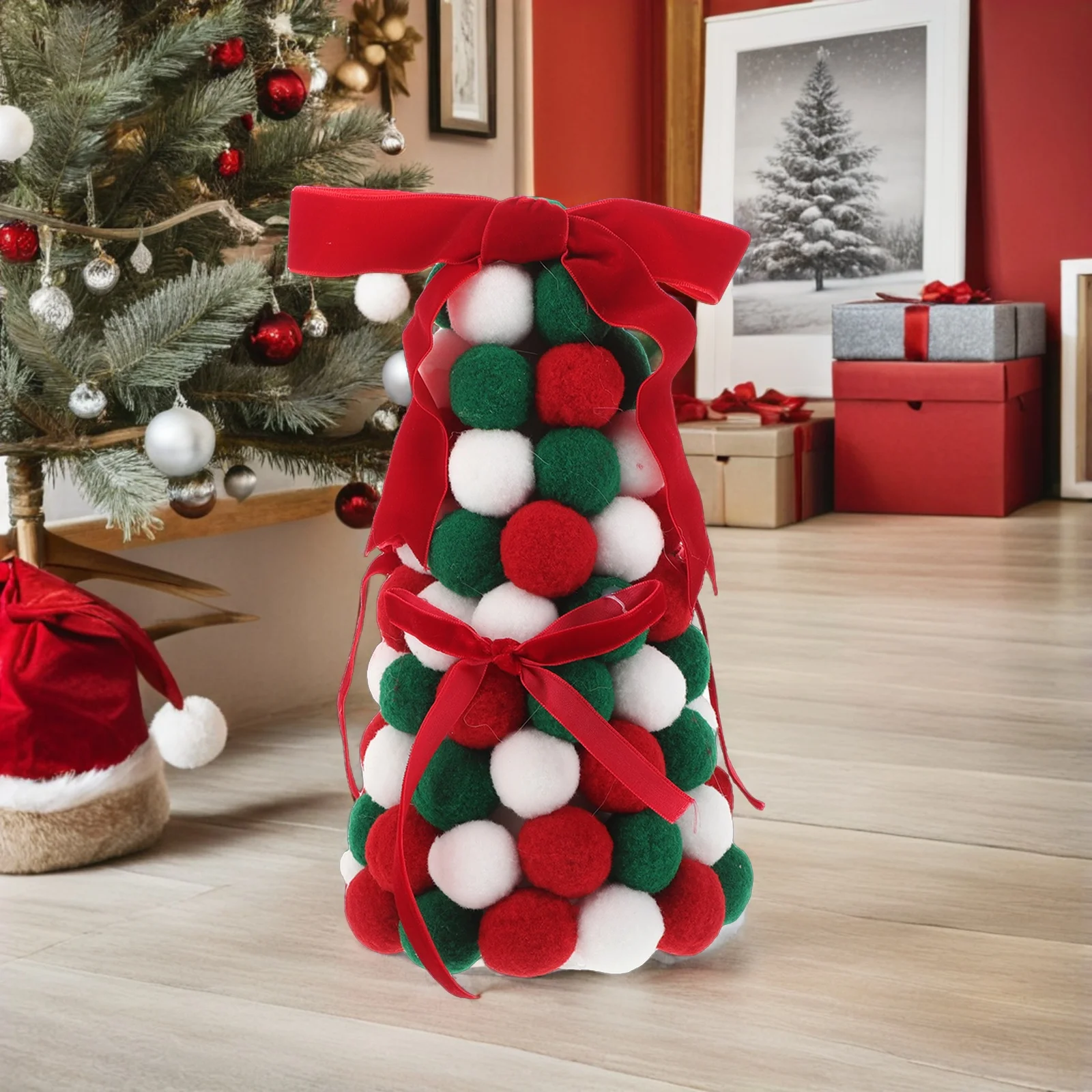

Christmas Tree Ornaments Decorative Tabletop Party Decorations Figurine Xmas Craft