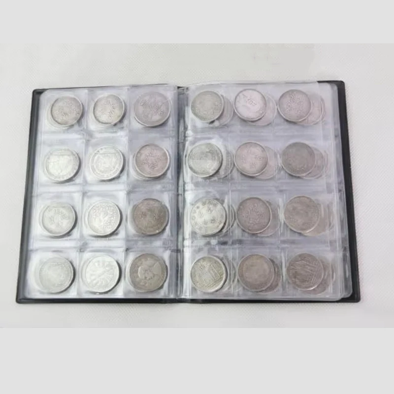 

120 pcs / Elaborate Chinese ancient white copper artificial commemorative coins /The color of the coin booklet is sent randomly