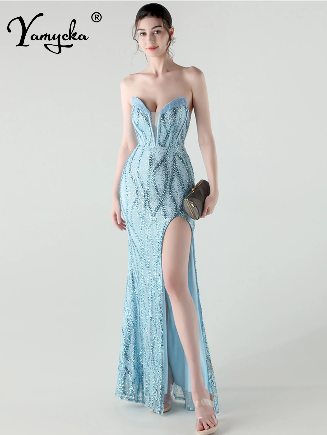 เซ็กซี่สีขาว backless เลื่อมฤดูร้อนชุดผู้หญิงงานแต่งงานชุดยาว 2025 ผู้หญิงหรูหราชุดราตรี vestidos