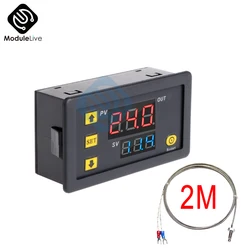 W3230 DC 12V 24V AC110-220V Digital Temperature Control K Type Probe LED Thermostat Regulator Heat/Cooling Control Thermoregulat