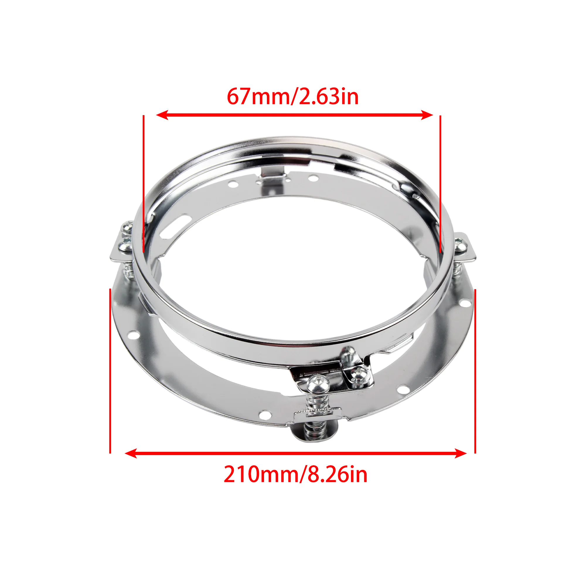 Motorcycle 7 Inch Round Headlight Retainer Ring Mounting Bracket For Harley Motorcycle Jeep Wrangler Replacement Parts