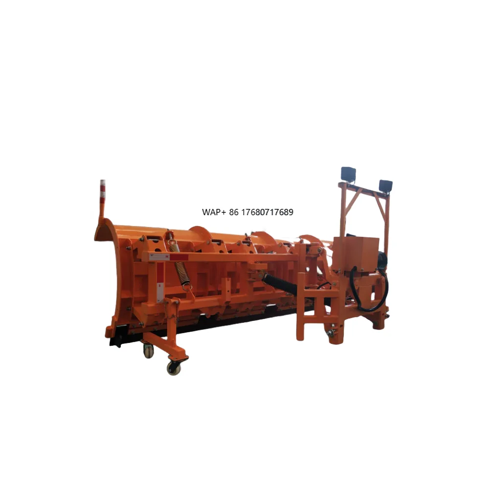 High Performance Fully Enclosed Multi-Function Snow Sweeper Pushing Winter Shovel with Hydraulic Skid Steer Wheel Loader Plow