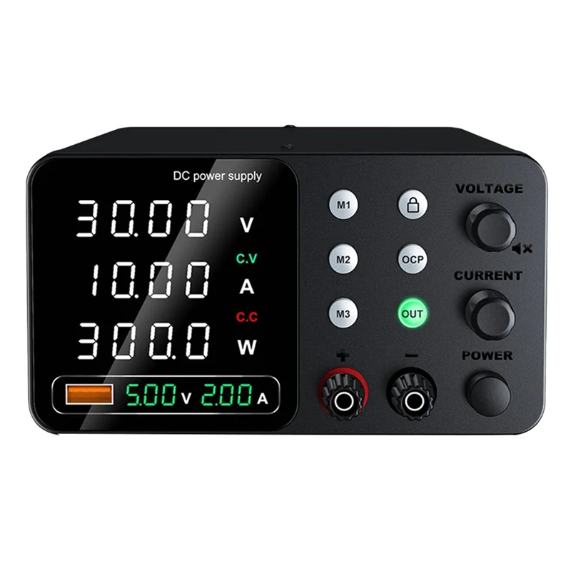 ABUS-30V 10A مختبر إمدادات الطاقة 5 فولت 2A تيار مستمر موفر طاقة تنظيمي إمدادات الطاقة المتغيرة مع إخراج تمكين/عديل الاستخدام زر الولايات المتحدة Plu