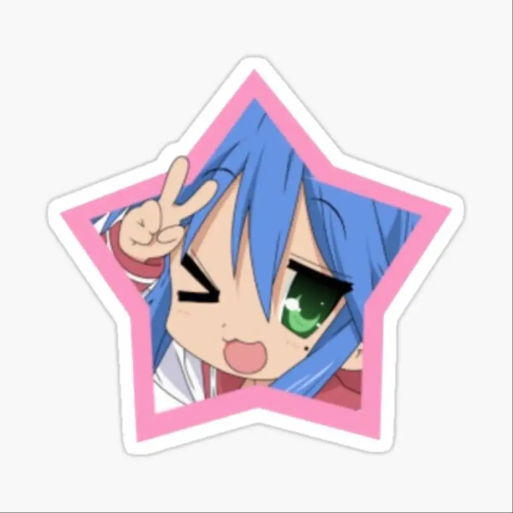 Konata Izumi Lucky Star Design Waterproof Stickers For Decorating Car Windows Motorcycles And Computers.