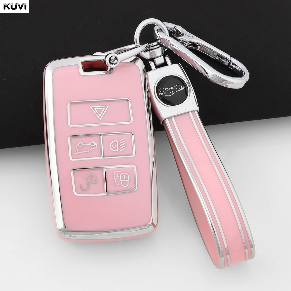 Neue TPU Auto Schlüssel Fall Abdeckung Shell Fob Für Land Rover Range Rover Discovery 5 Sport 2018 2019 Für Jaguar XEL E-PACE Zubehör