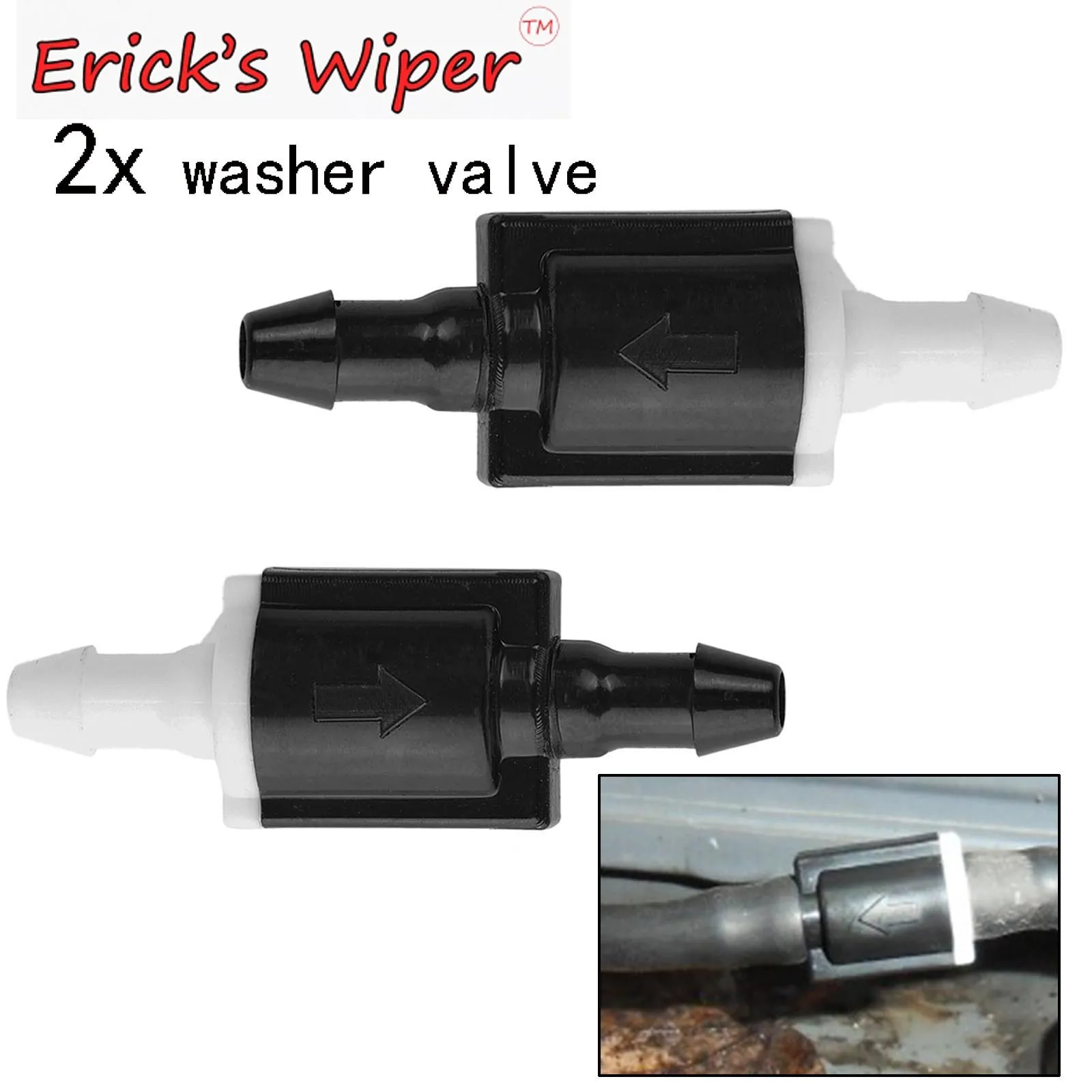 Erick's Wiper 2Pcs Windshield Wiper Washer Non Return Check Valve Improve Glass Washer For Hyundai Getz Part Code 85321-26020