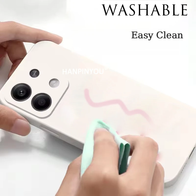 الأصلي السائل سيليكون قضية الهاتف لسامسونج غالاكسي A06 5G A05 A54 A55 للصدمات الفانيلا بطانة حافة مستقيمة غطاء ناعم