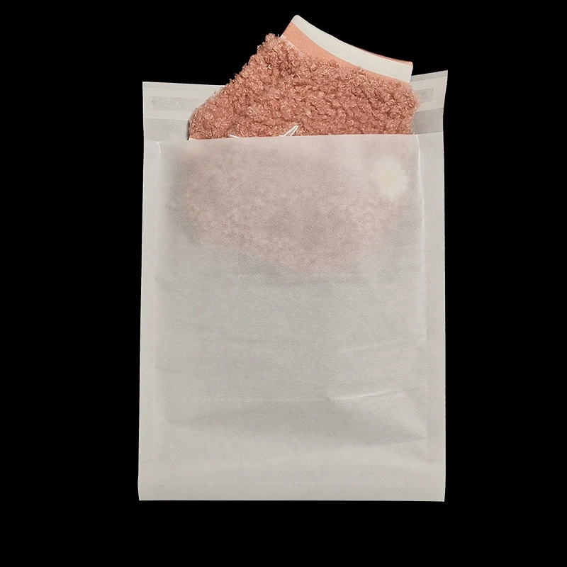 Umweltfreundliche, biologisch abbaubare Glasin-Papiertüten, halbtransparente Tasche, selbstklebende Umschläge, für Datenkabel, Kleidung, Accessoires – Detail 17