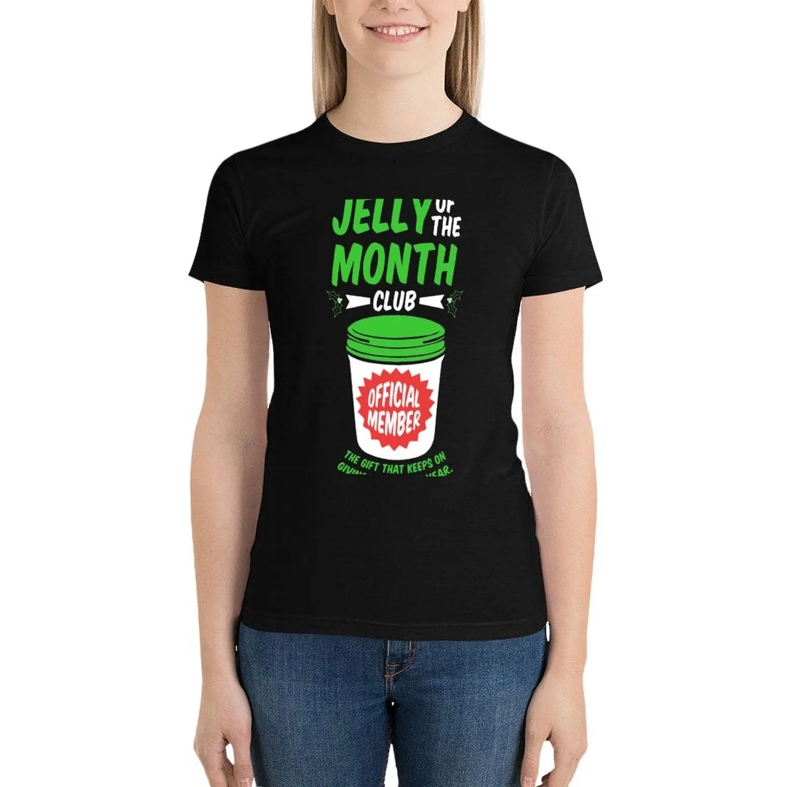 

Jelly Of The Month Club Official Member T-Shirt kawaii clothes plus size tops anime clothes white t shirts for Women