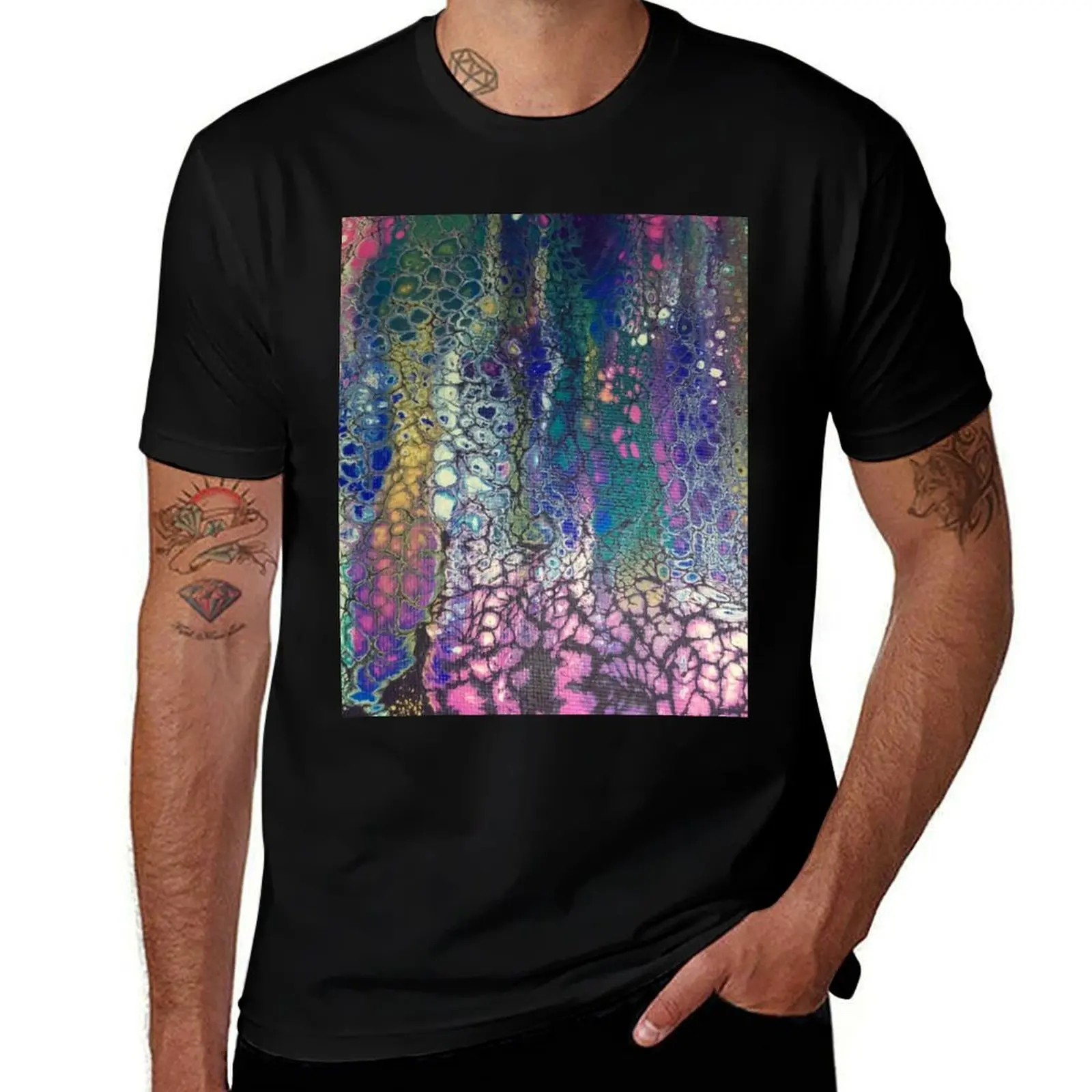 Northern Lights T-Shirt Large Size Soft Cotton T-Shirt