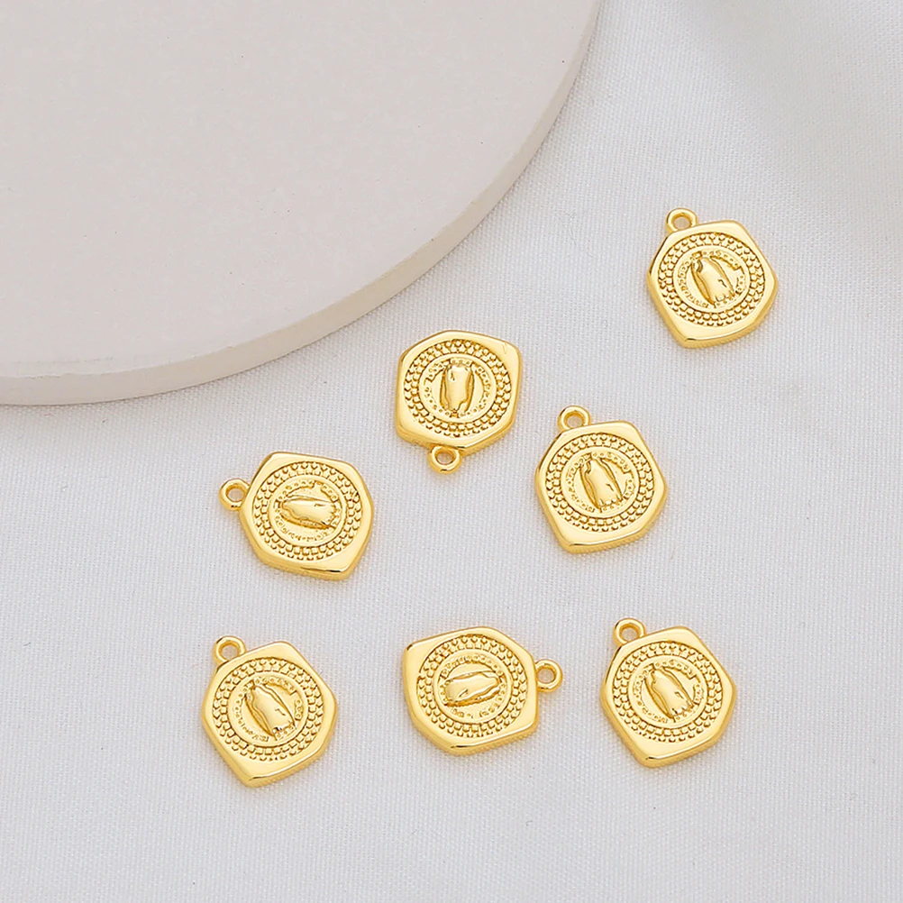 

10pcs Cast Copper Virgin Mary Charms DIY Jewelry Making Pendant Accessories Lightweight Durable for Necklaces Bracelets Crafts