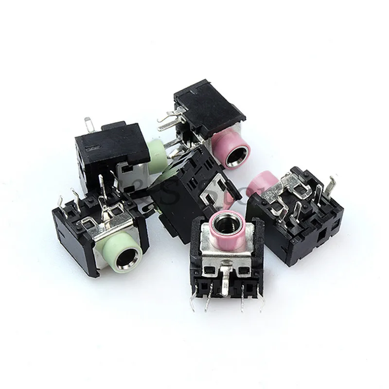 

10pcs PJ306 PJ-306 3.5mm Female Audio Connector 5 Pin DIP Stereo Headphone Jack