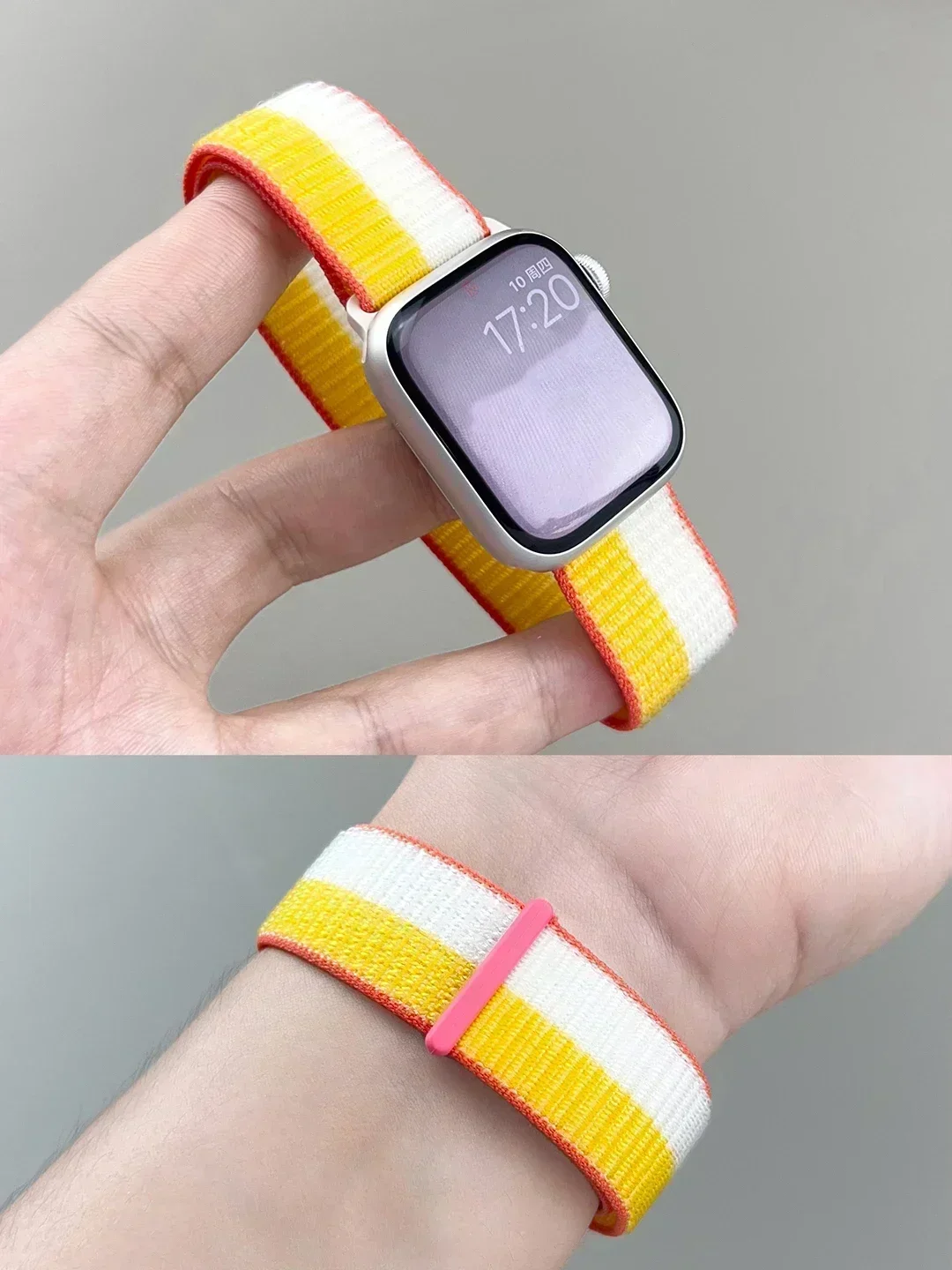 Nylon-Schlaufenarmband für Apple Watch 12 Armbänder 42mm 46mm 41mm 45mm 40mm 44mm 49mm Armband Correa iWatch Series 11 10 SE3 9 8 7 Ultra – Detail 16