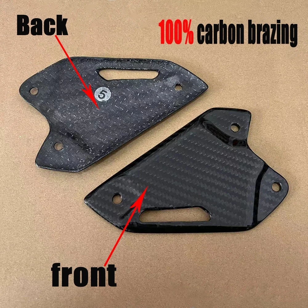 

100% Carbon Fiber Motorcycle Footrest Heel Guard Cover For KAWASAKI Z900 Z900SE 2017-2024New Rearsets Foot Rest Peg Protector